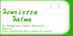 henrietta halma business card